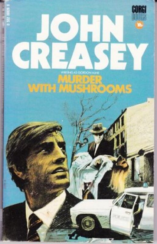 Book cover for "Murder with Mushrooms" by John Creasey