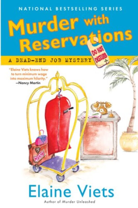 Book cover for "Murder with Reservations" by Elaine Viets