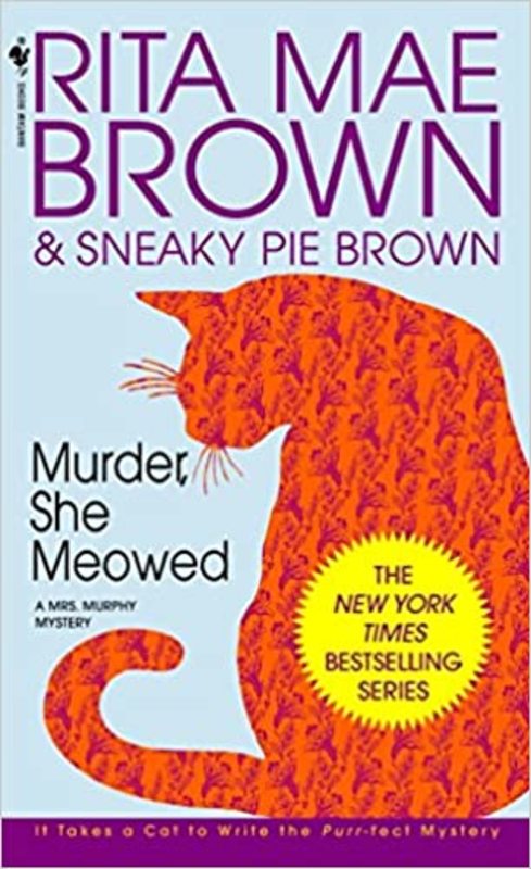 Book cover for "Murder, She Meowed" by Rita Mae Brown
