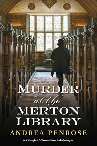 Book cover for "Murder at the Merton Library" by Andrea Penrose