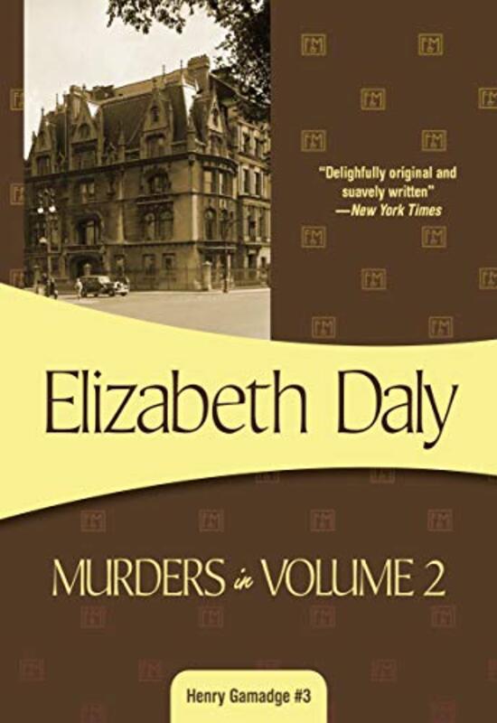 Book cover for "Murders in Volume 2" by Elizabeth Daly