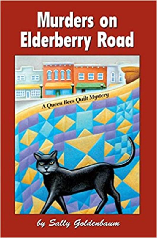 Book cover for "Murders on Elderberry Road" by Sally Goldenbaum