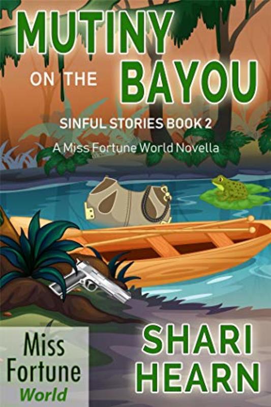 Book cover for "Mutiny on the Bayou" by Shari Hearn