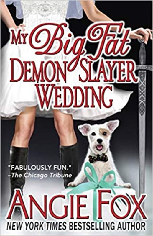 Book cover for "My Big Fat Demon Slayer Wedding" by Angie Fox