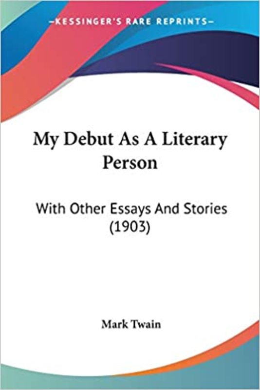 Book cover for "My Debut as a Literary Person"