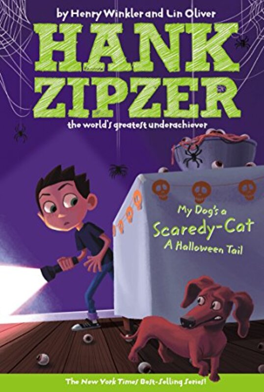 Book cover for "My Dog's a Scaredy-Cat" by Henry Winkler