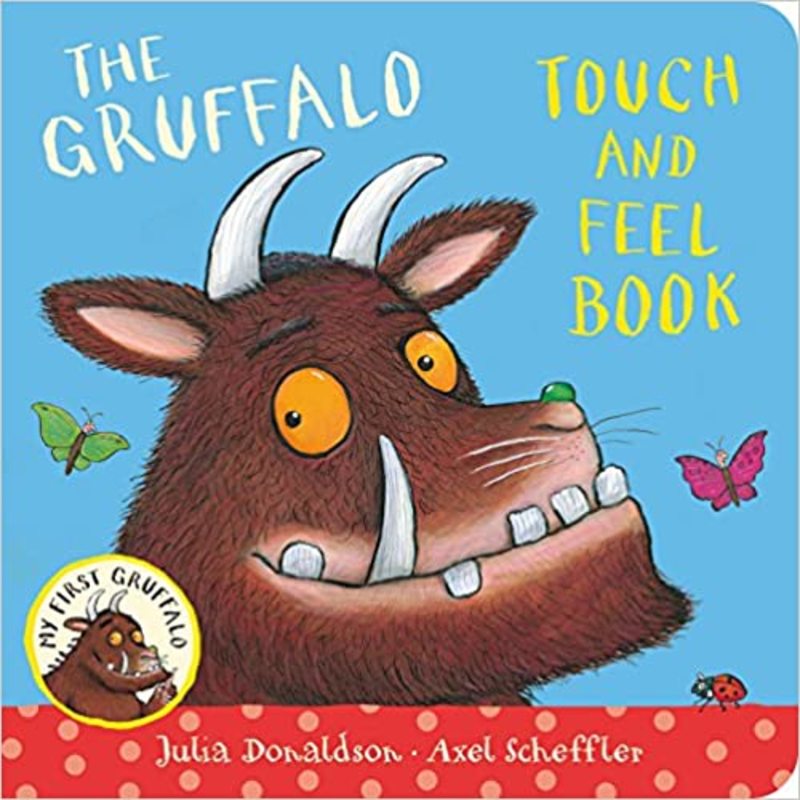 Book cover for "My First Gruffalo: Touch-and-feel book" by Julia Donaldson
