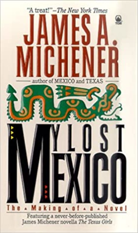 Book cover for "My Lost Mexico" by James A. Michener
