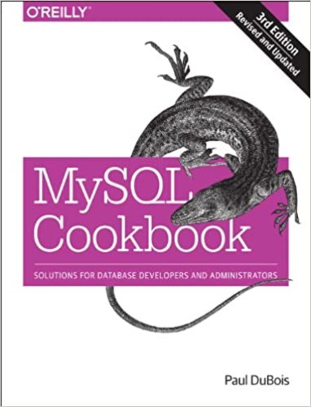 Book cover for "MySQL Cookbook" by Paul DuBois