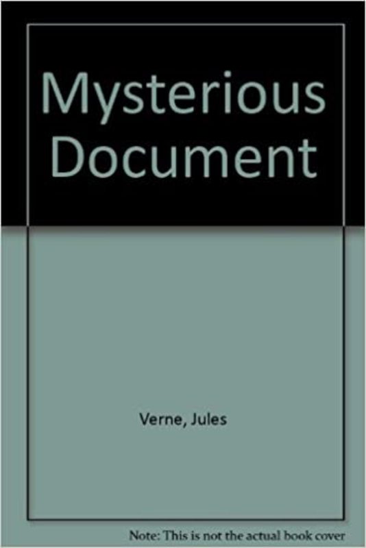 Book cover for "Mysterious Document" by Jules Verne