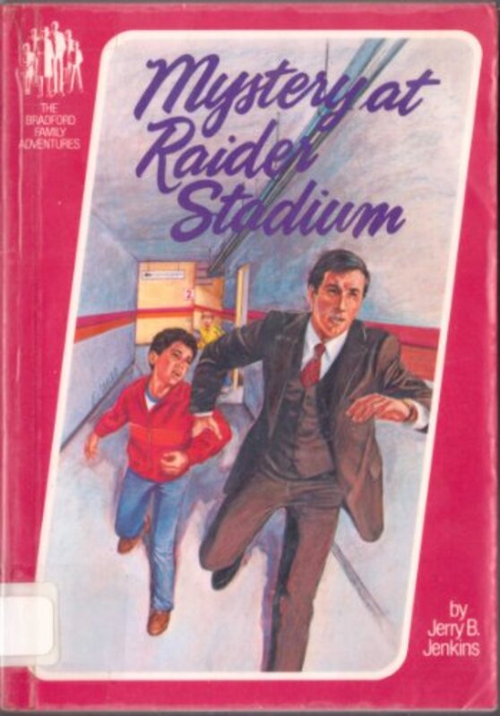 Book cover for "Mystery at Raider Stadium" by Jerry B Jenkins