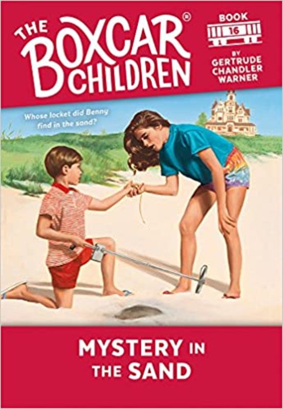Book cover for "Mystery in the Sand" by Gertrude Chandler Warner