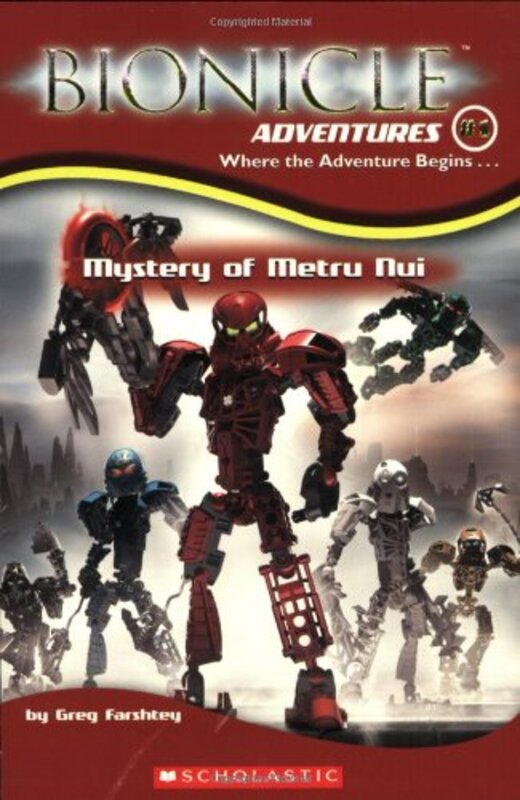 Book cover for "Mystery of Metru Nui" by Greg Farshtey