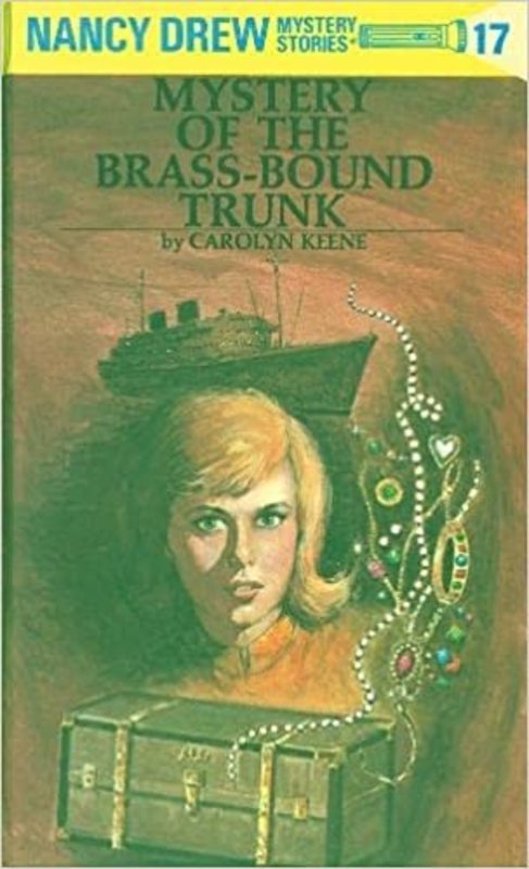 Book cover for "Mystery of the Brass-Bound Trunk" by Mildred A Wirt