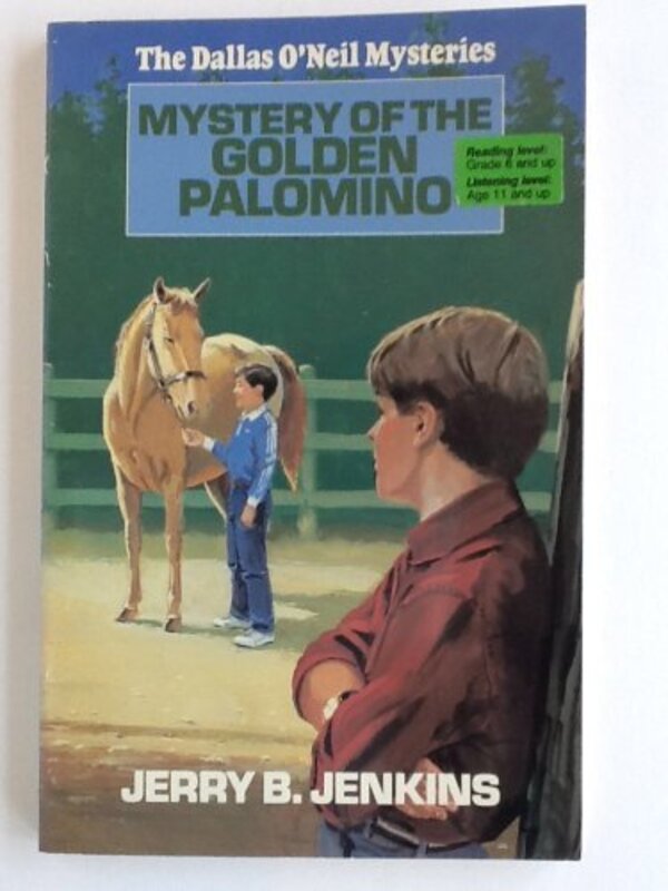 Book cover for "Mystery of the Golden Palomino" by Jerry B Jenkins