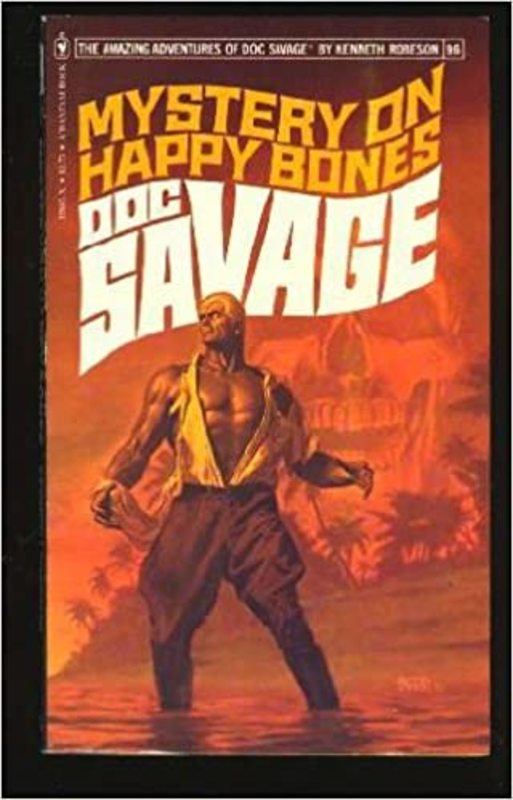 Book cover for "Mystery on Happy Bones" by Lester Dent