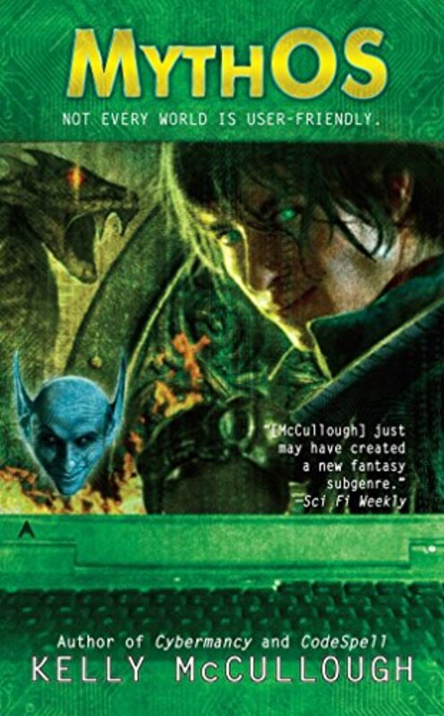 Book cover for "MythOS" by Kelly McCullough