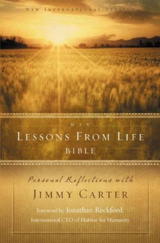 Book cover for "NIV Lessons from Life Bible" by Jimmy Carter