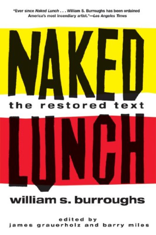 Book cover for "Naked Lunch" by William S Burroughs