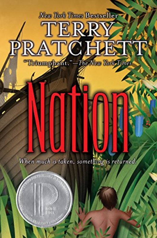 Book cover for "Nation" by Terry Pratchett