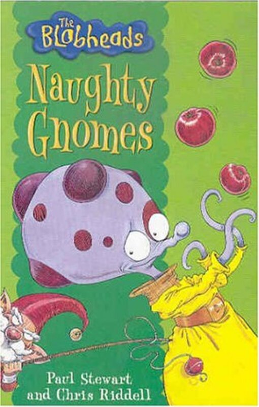 Book cover for "Naughty Gnomes" by Paul Stewart
