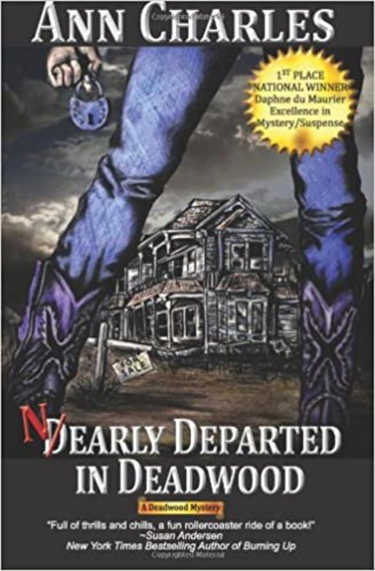 Book cover for "Nearly Departed in Deadwood" by Ann Charles