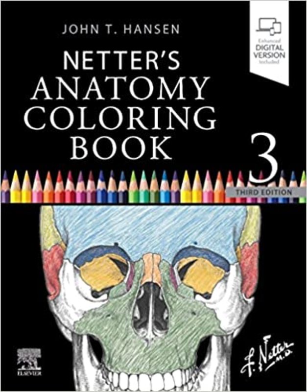 Book cover for "Netter's Anatomy Coloring Book" by John T. Hansen PhD
