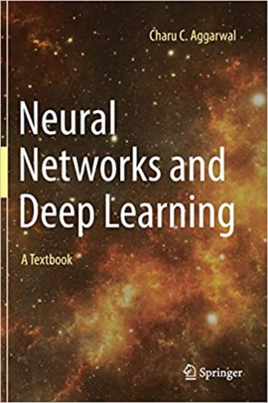 Book cover for "Neural Networks and Deep Learning" by Charu C. Aggarwal