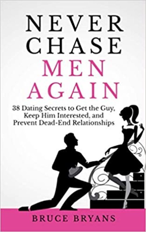 Book cover for "Never Chase Men Again" by Bruce Bryans