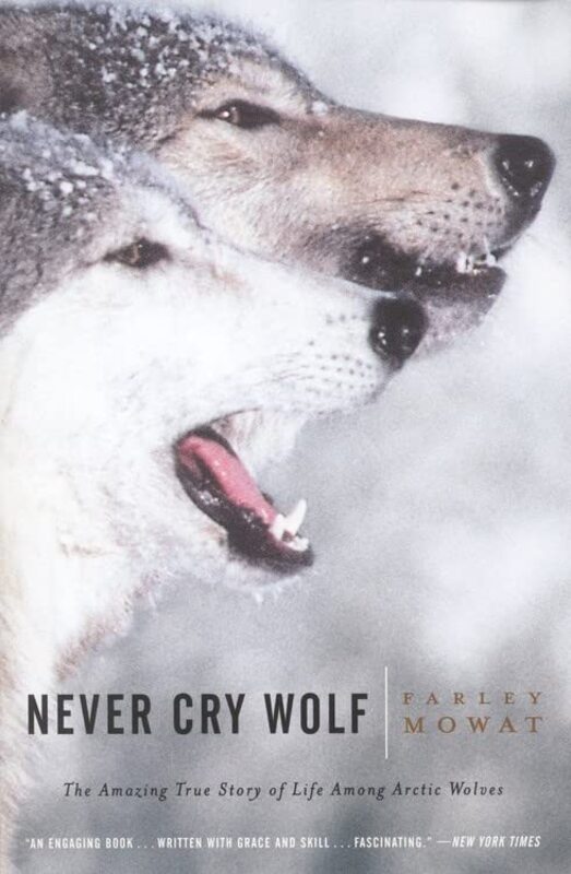 Book cover for "Never Cry Wolf" by Farley Mowat