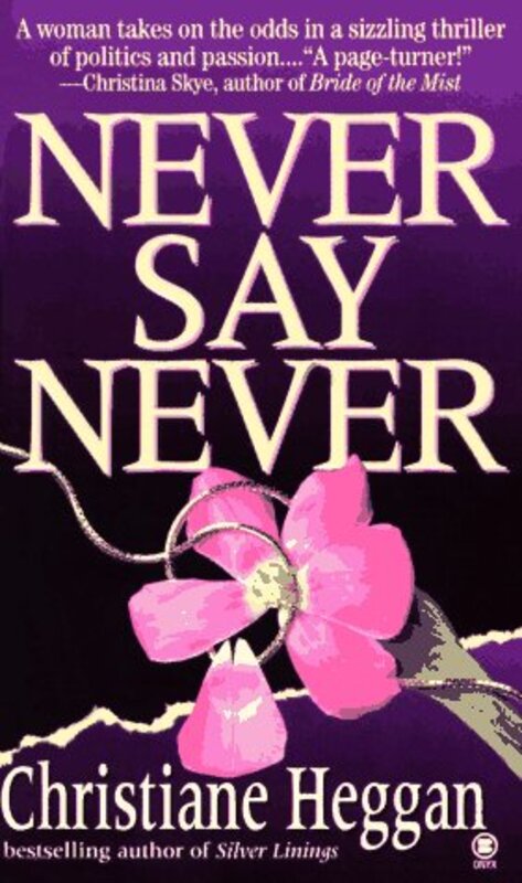 Book cover for "Never Say Never" by Christiane Heggan