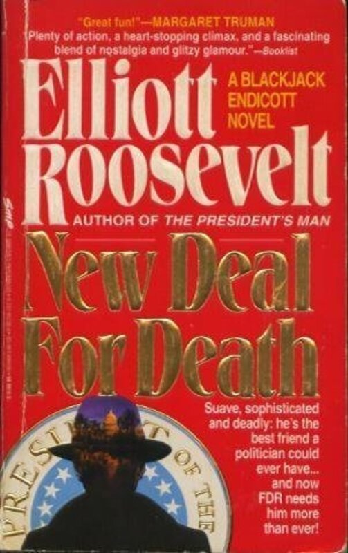 Book cover for "New Deal for Death" by Elliot Roosevelt