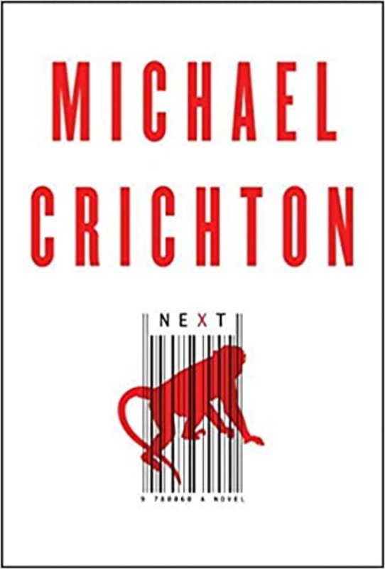 Book cover for "Next" by Michael Crichton