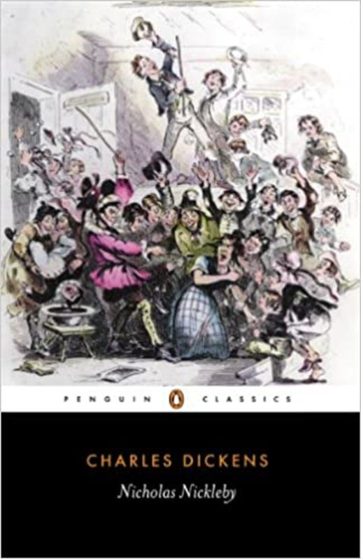 Book cover for "Nicholas Nickleby" by Charles Dickens