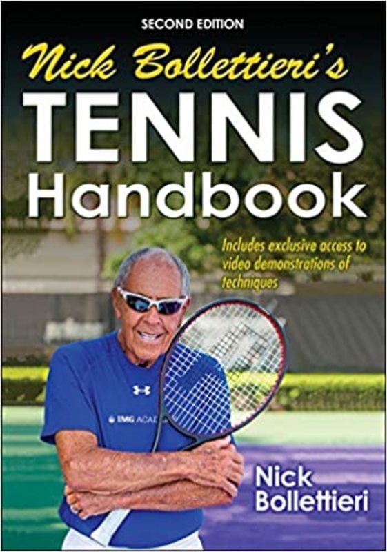 Book cover for "Nick Bollettieri's Tennis Handbook" by Nick Bollettieri