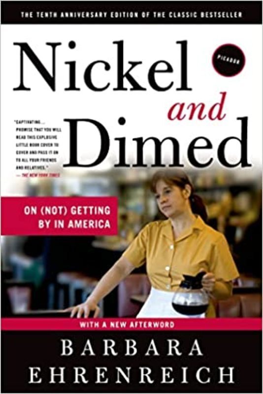 Book cover for "Nickel and Dimed" by Barbara Ehrenreich