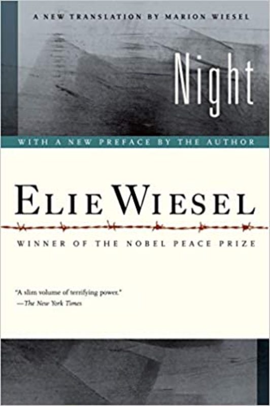 Book cover for "Night" by Elie Wiesel