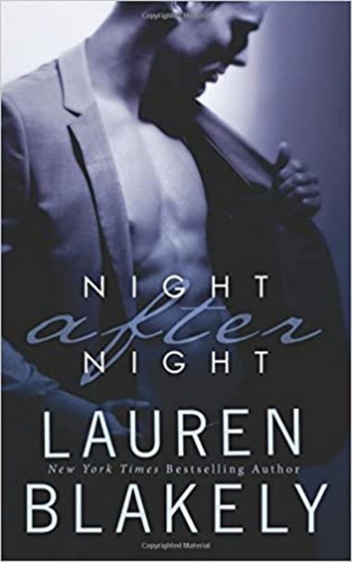 Book cover for "Night After Night" by Lauren Blakely