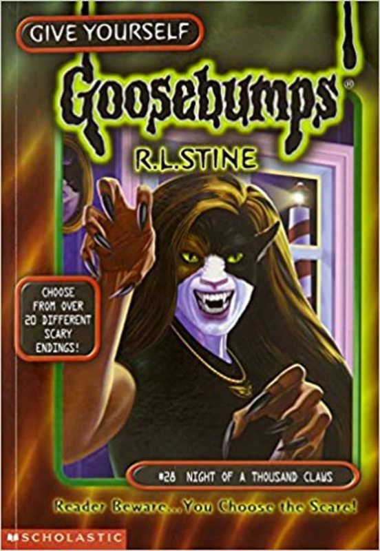 Book cover for "Night of a Thousand Claws" by R.L. Stine