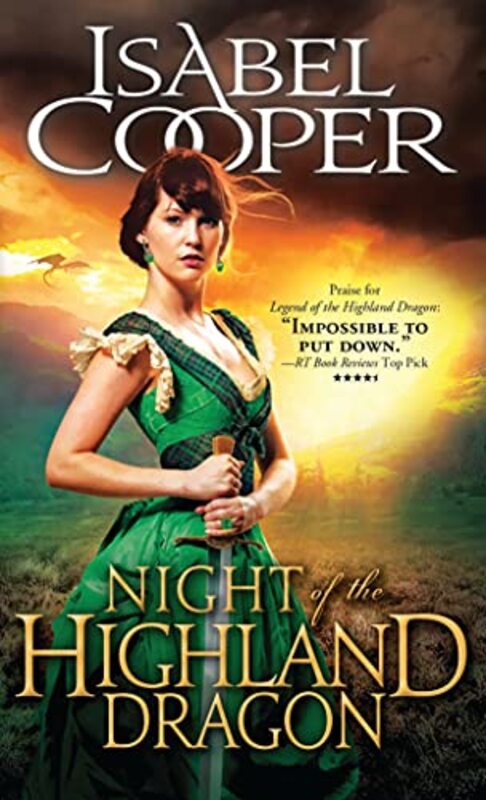 Book cover for "Night of the Highland Dragon" by Isabel Cooper