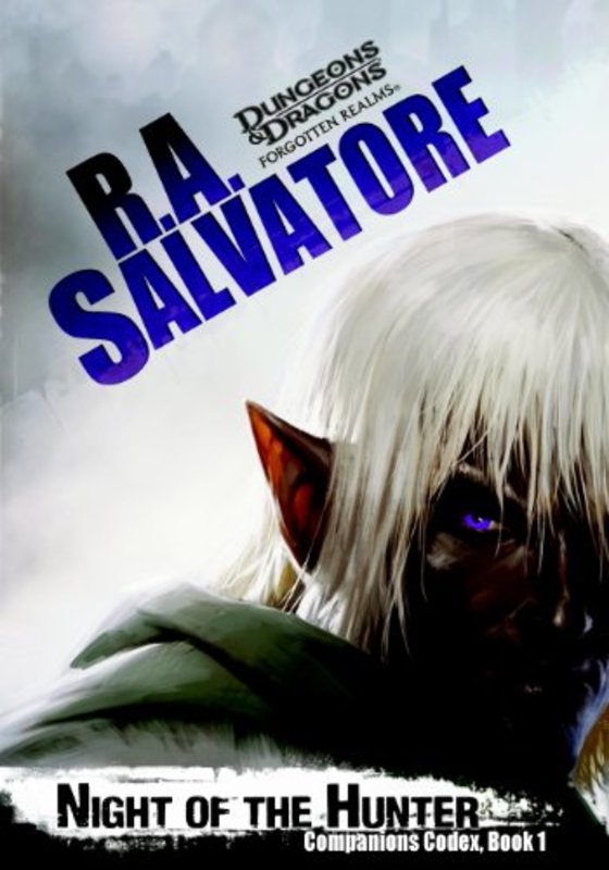 Book cover for "Night of the Hunter" by RA Salvatore