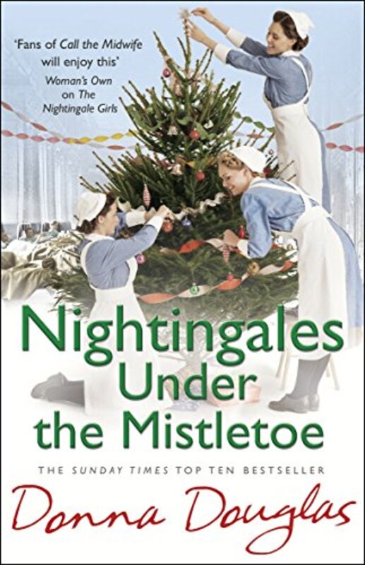 Book cover for "Nightingales Under the Mistletoe" by Donna Douglas