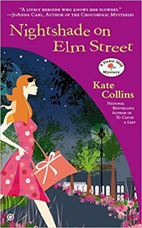 Book cover for "Nightshade on Elm Street" by Kate Collins