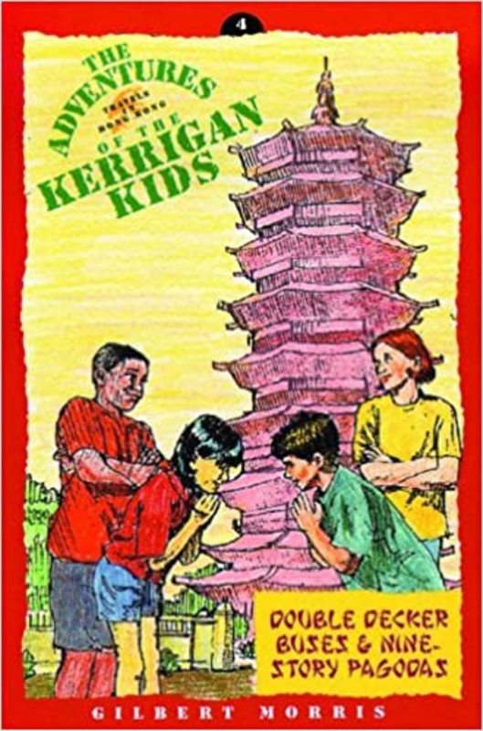Book cover for "Nine Story Pagodas and Double Decker Buses" by Gilbert Morris