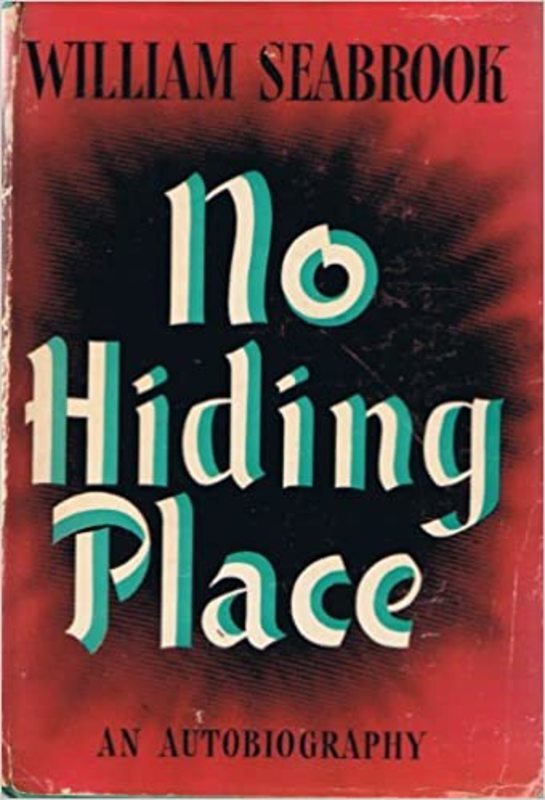 Book cover for "No Hiding Place" by William Seabrook