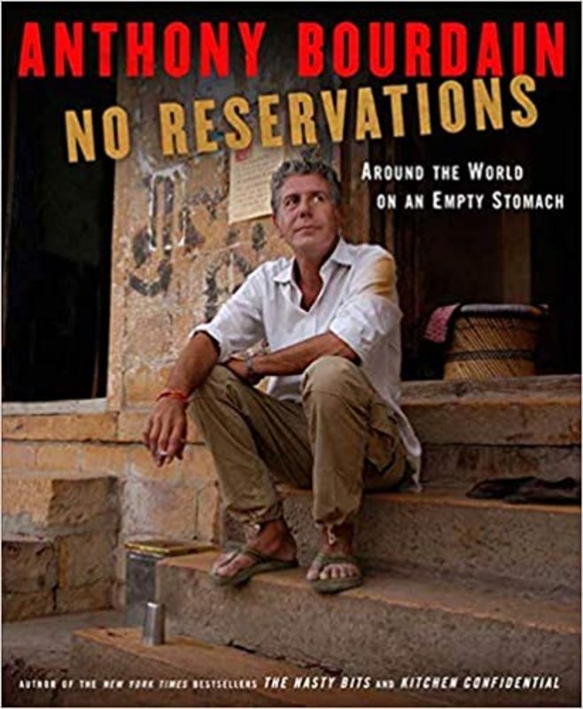 Book cover for "No Reservations" by Anthony Bourdain