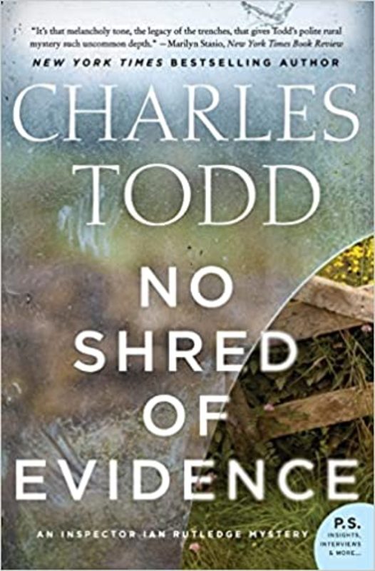 Book cover for "No Shred of Evidence" by Charles Todd