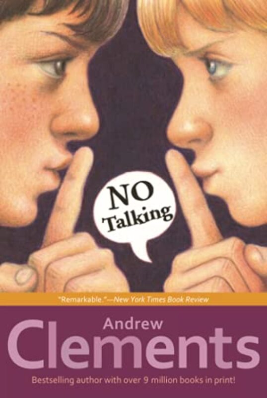 Book cover for "No Talking" by Andrew Clements