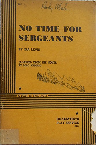 Book cover for "No Time For Sergeants" by Ira Levin