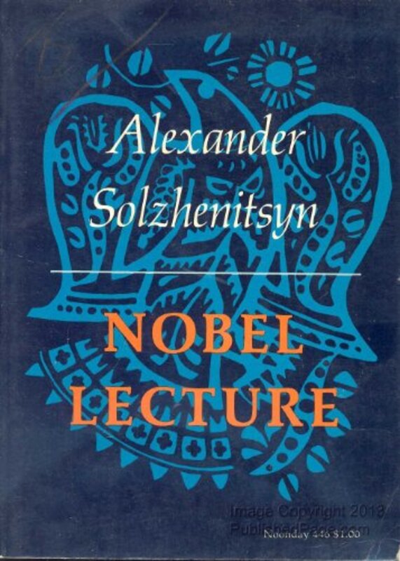 Book cover for "Nobel Lecture" by Aleksandr Solzhenitsyn